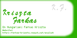 kriszta farkas business card